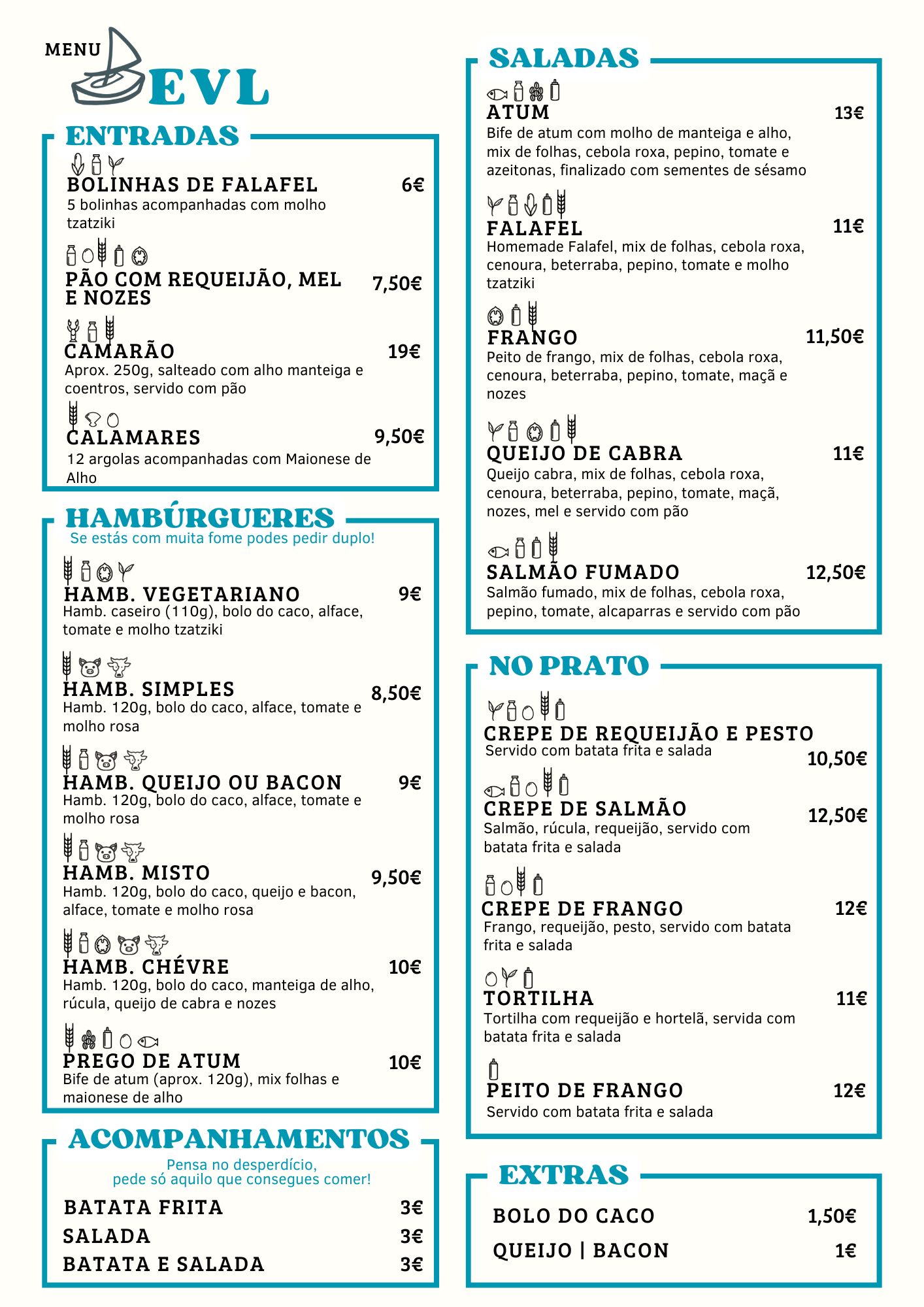 Menu EVL PT 2026